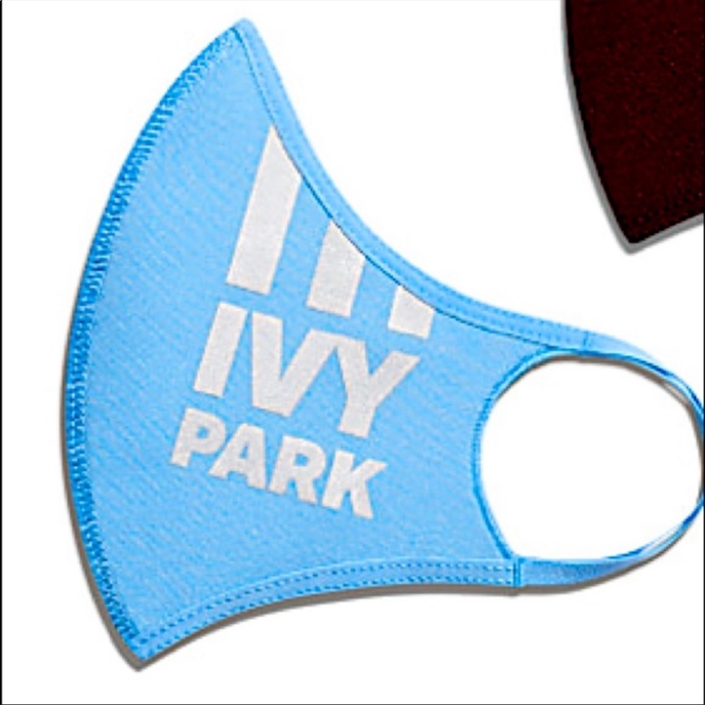 Adidas x ivy park blue reflective face mask new